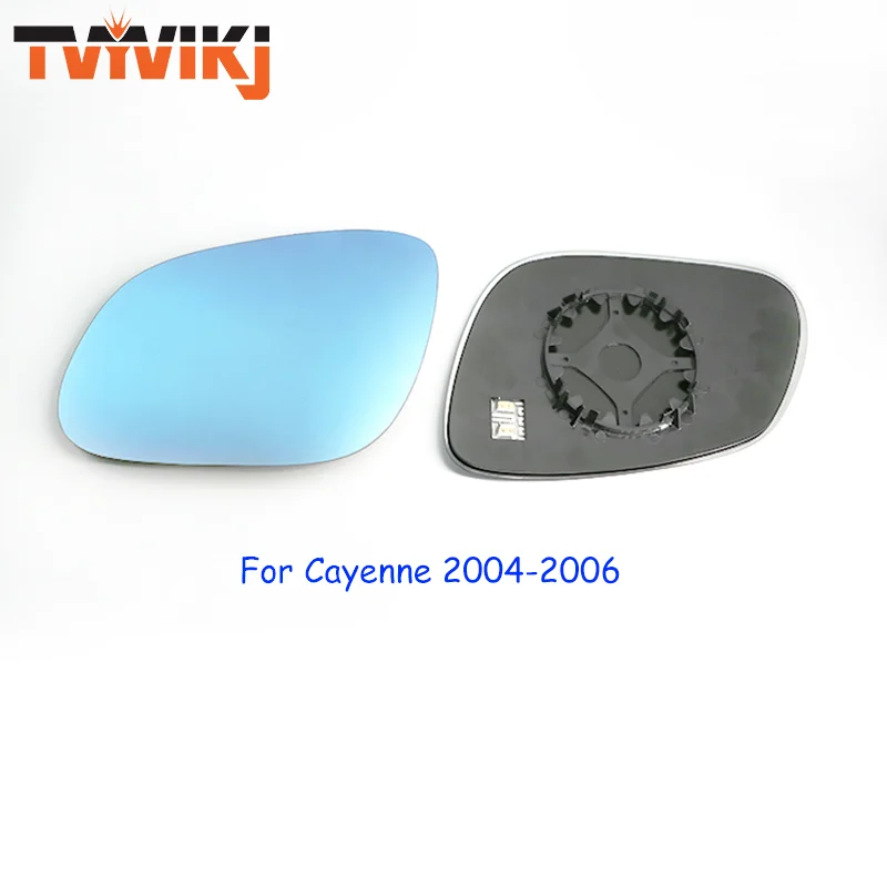 

1 пара боковых зеркал заднего вида, синие стеклянные линзы для Porsche Cayenne 2004-2020, широкоугольные антибликовые крыла дверного зеркала