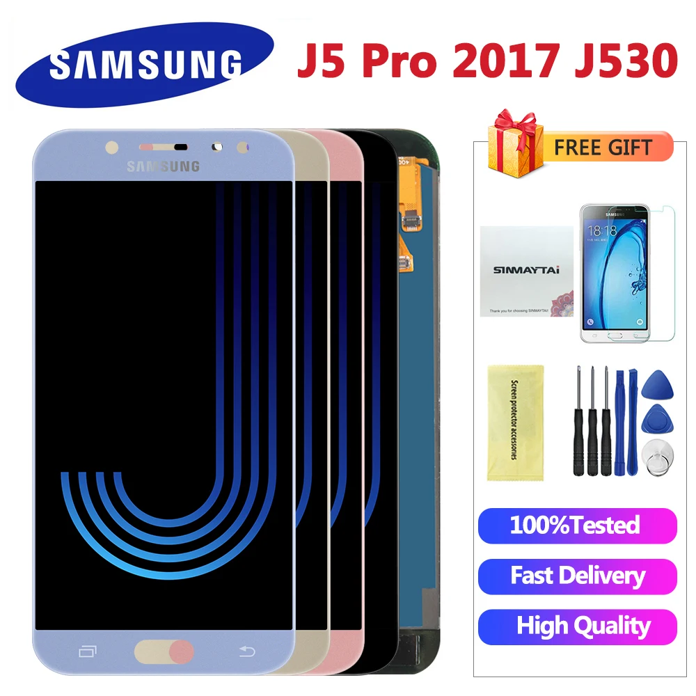 5,2 ''ЖК-для samsung Galaxy J5 j530 J530F SM-J530F ЖК-дисплей сенсорный экран дигитайзер для samsung J5 Pro регулируемый дисплей
