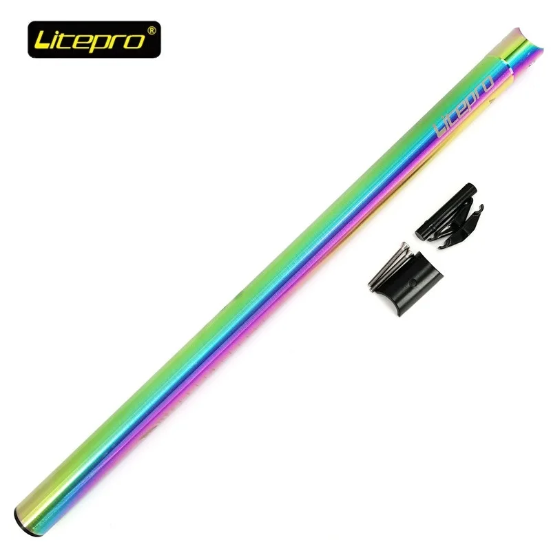

Litepro A61 Bmx складной велосипедный Подседельный штырь 33,9 мм * 600 мм с титановым покрытием, алюминиевая подседельная труба для велосипеда