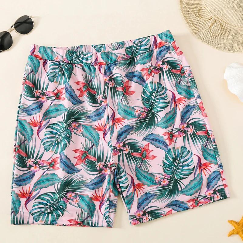 Семейный образ пляжные бикини для мамы и дочки купальники одежда мам пап я отца