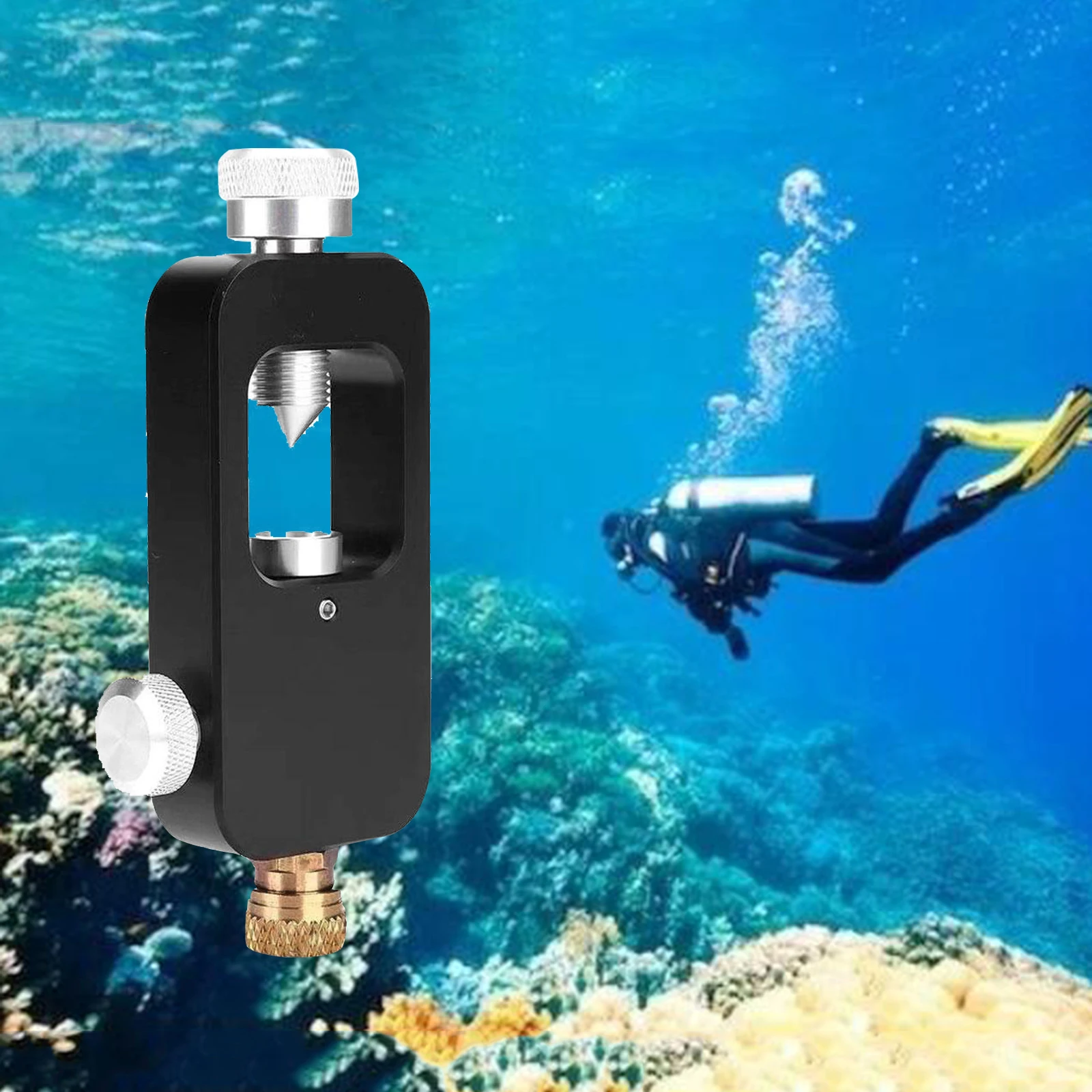 

Diving Converter Air Tank Refill Regulator Adapter Underwater Diving Oxygen Bottle Connector Snorkeling Breathing Device Tool