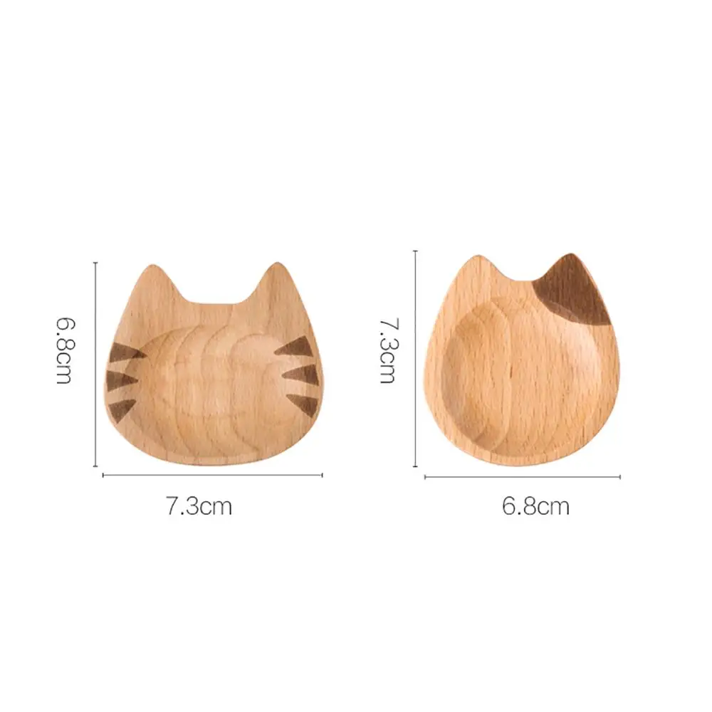 5 шт. в японском стиле бук дерево форма кота соус блюдо кухня маленькие закуски