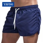 Модные мужские пляжные шорты YBFDO, быстросохнущие разноцветные спортивные брюки четверти, летние дышащие трусы для бега, серфинга