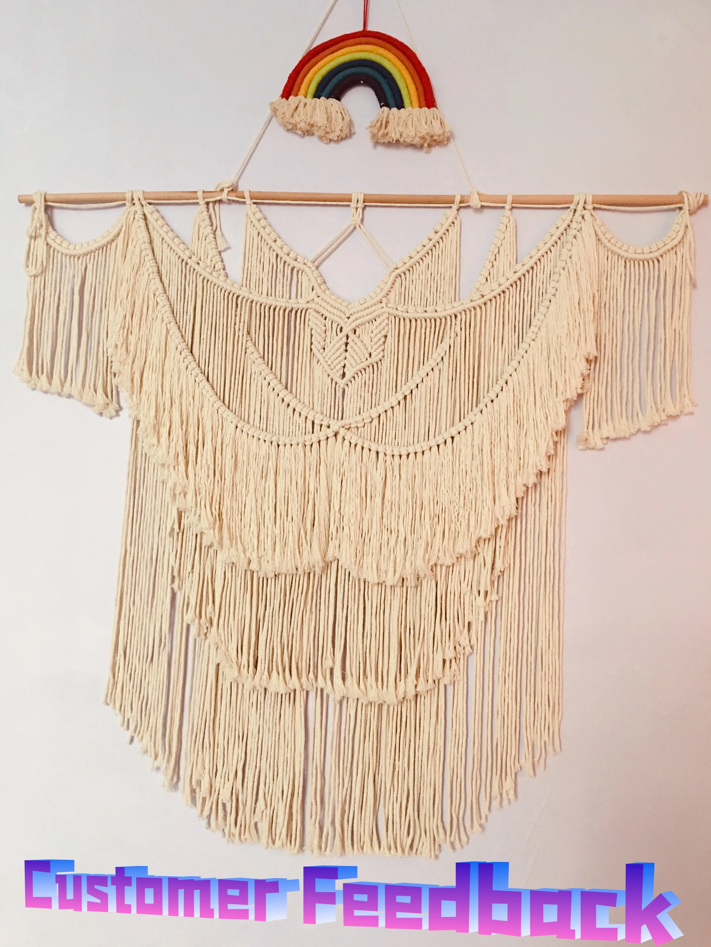 Большой гобелен из макраме настенный геометрический художественный Настенный