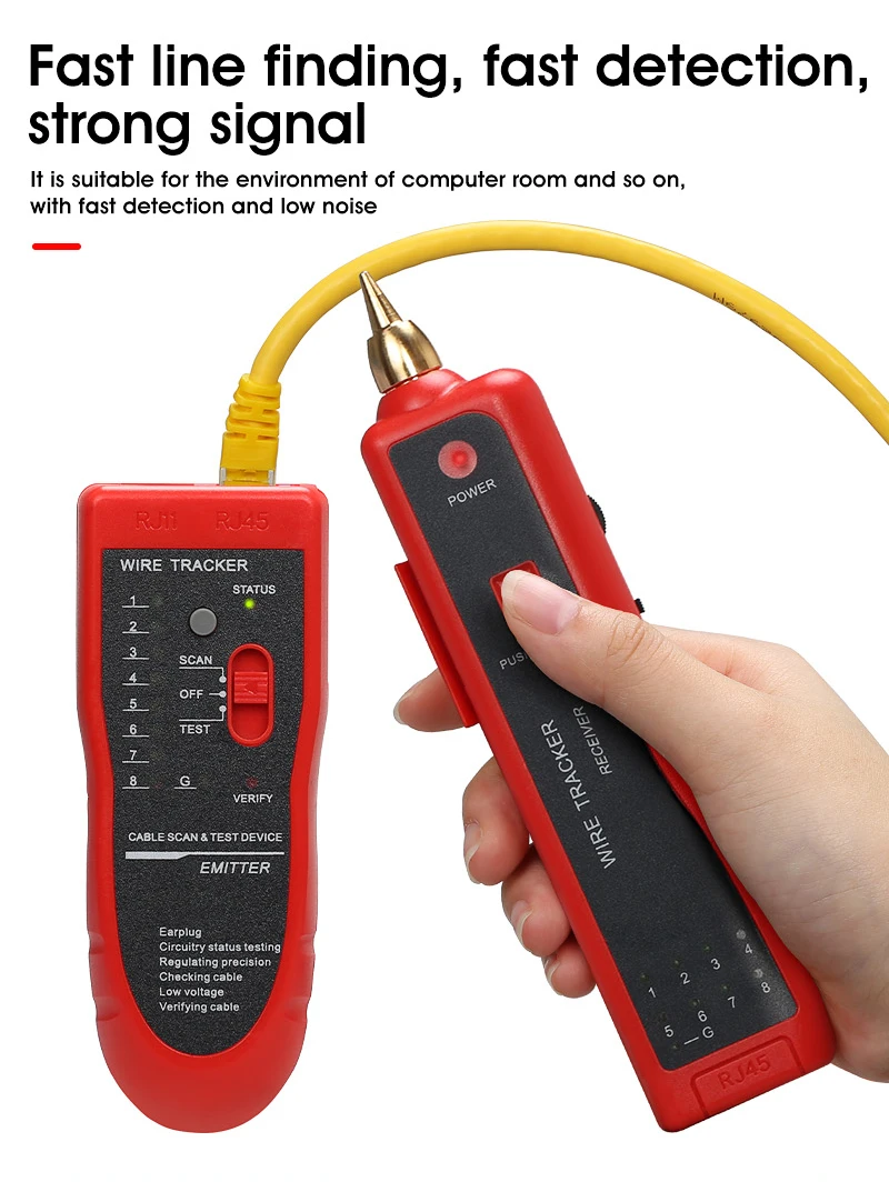

RJ11 RJ45 Crimper Cat5 Cat6 LAN Network Cable Tester Telephone Wire Tracker Three colors available