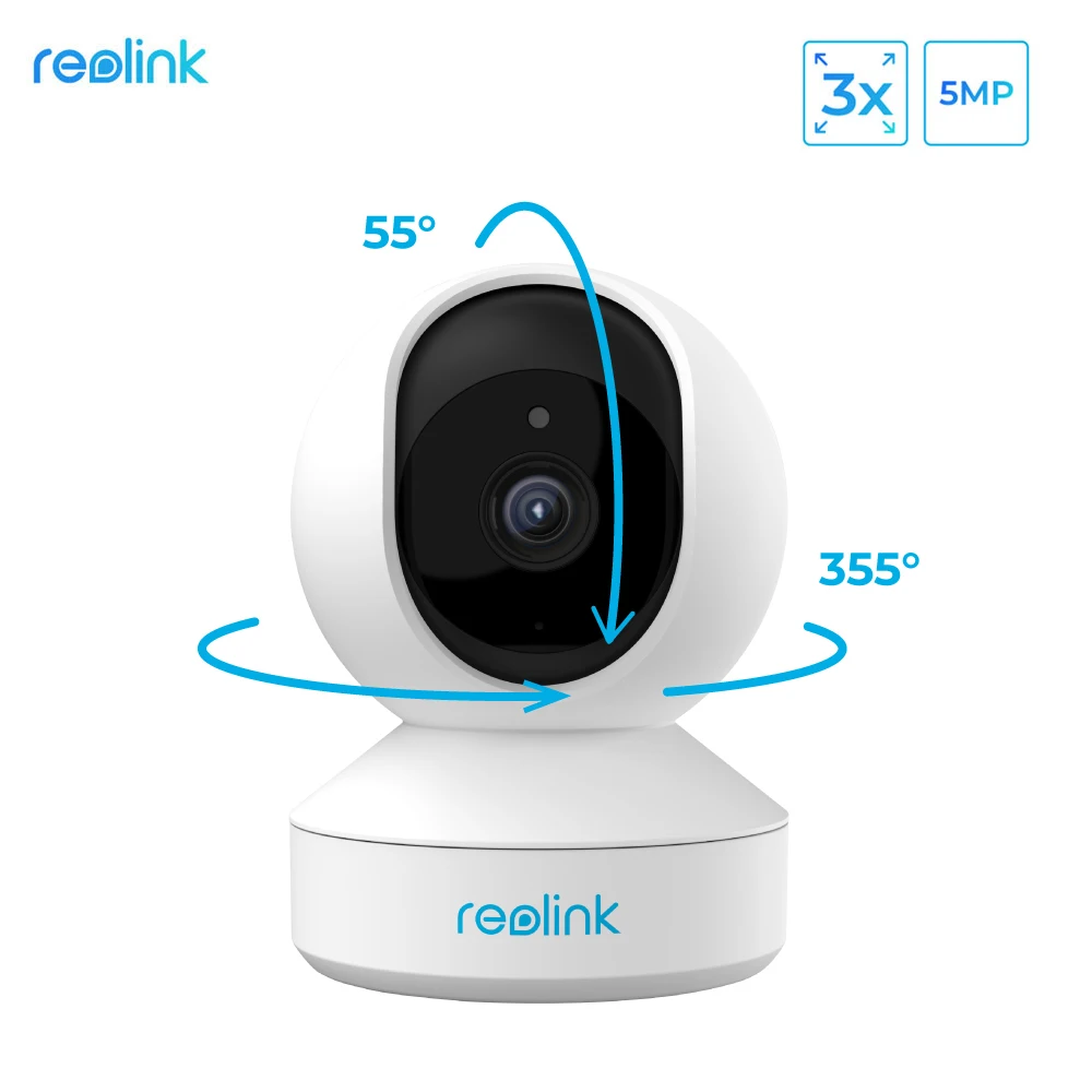 Reolink 5MP PTZ домашняя камера безопасности wifi 2 4G/5G 3x оптический зум