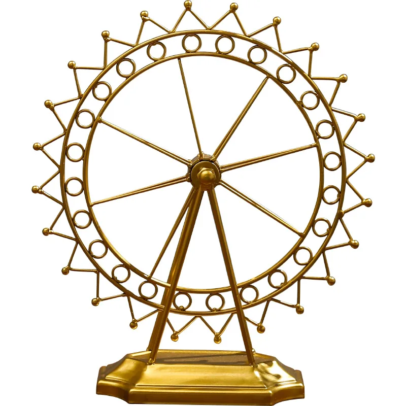 

European rotary iron ferris wheel metal model decoration creative home living room study table top decoration