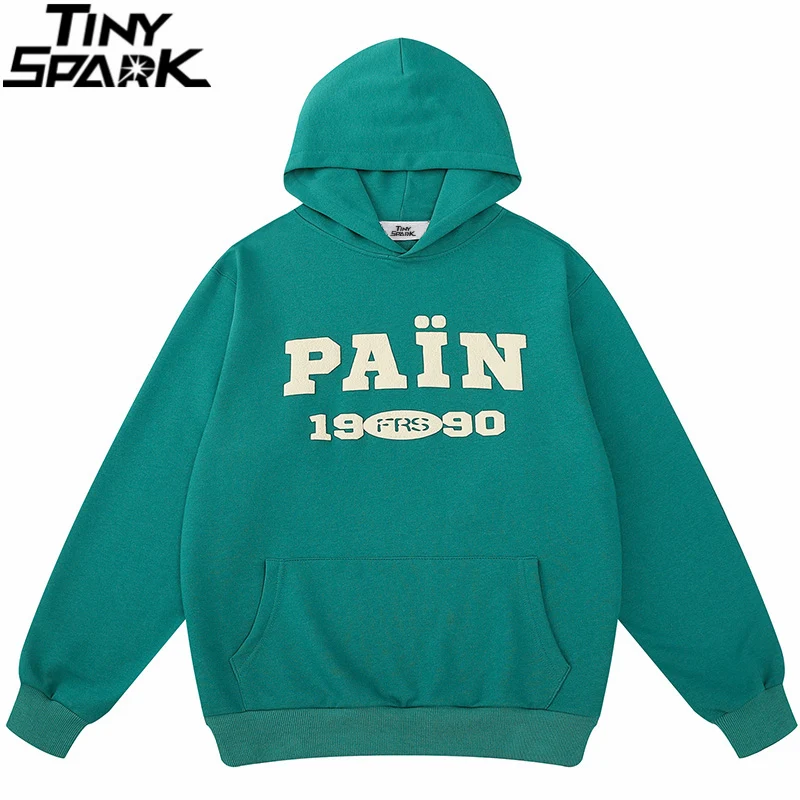 

2021 Men Hip Hop Hoodie Streetwear Sweatshirt Letter Print Pullover Harajuku Cotton Casual Hooded Hoodie Autumn Sweat Shirt