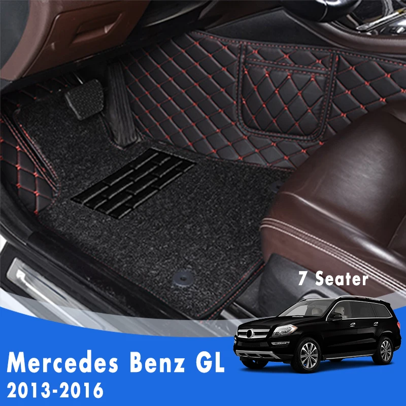 

Автомобильные коврики для Mercedes Benz GL 2016, 2015, 2014, 2013, 7 мест, роскошные двухслойные проволочные петли, автомобильные аксессуары, ковер