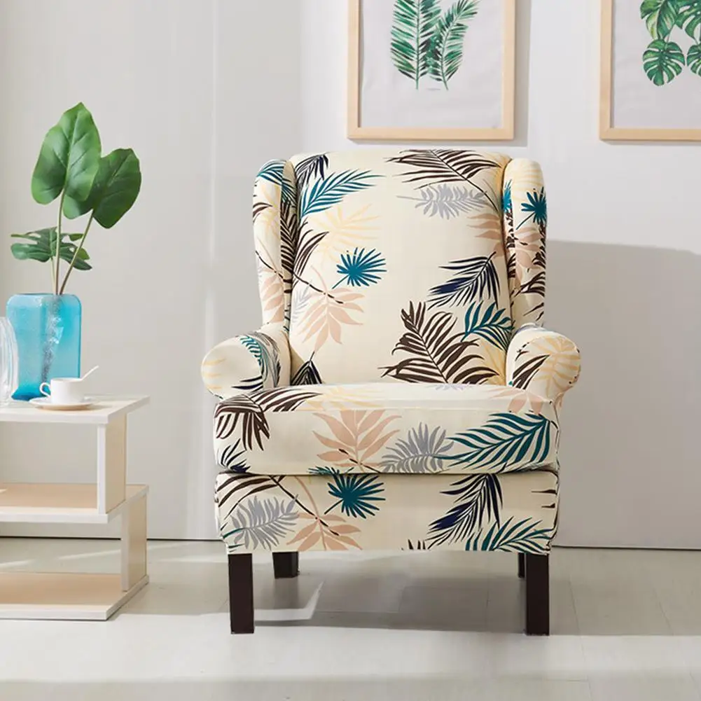 2 шт Крыло чехол для кресла Wingback крышка печатное кресло стрейч протектор#4W