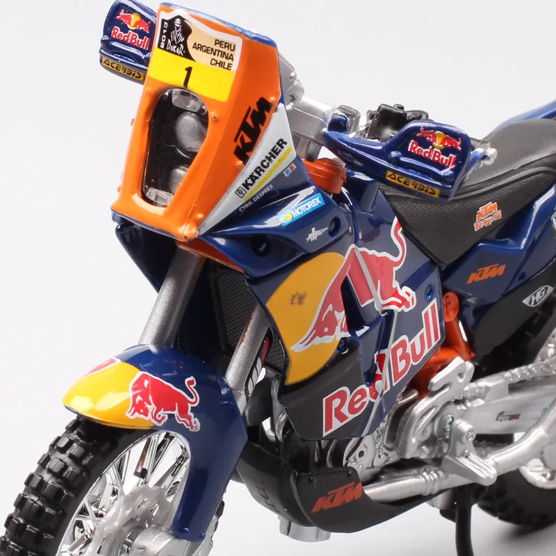 1/18 весы Bburago KTM 450 Rally 2013 rider № 1 макро напитка red bull от производителя гоночных Мотокросс Мотоцикл игрушечные машинки модели