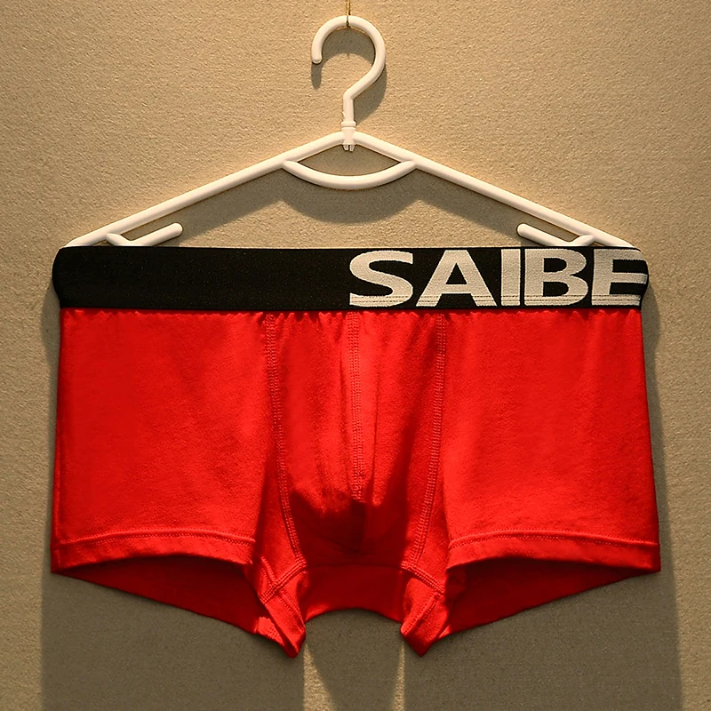 

AIIOU Men Boxer Underwear Cueca Masculina Boxers Cotton Breathable Comfortable Underpants elastic Male Panties Gay Boxer Shorts