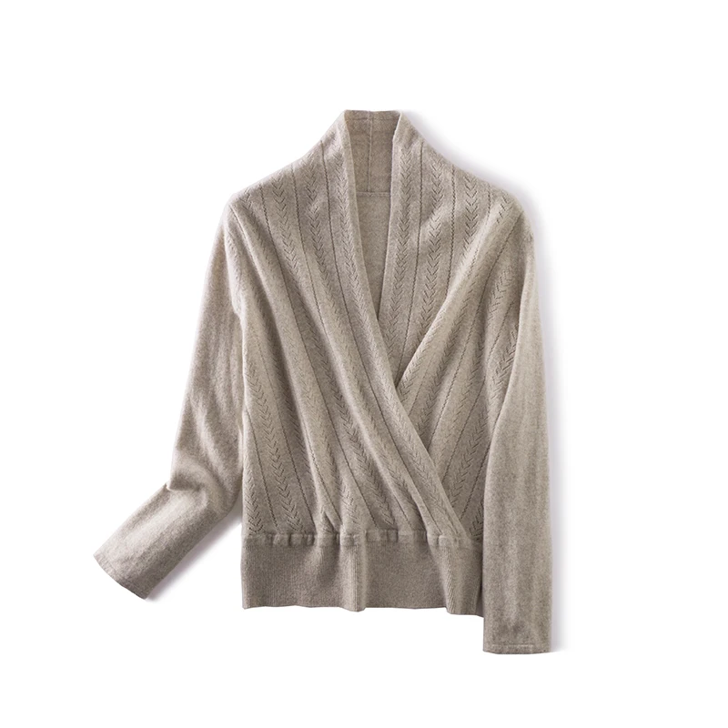 Свитер SuyaDream с рукавом летучая мышь V-образным вырезом шерстяные пуловеры 100%