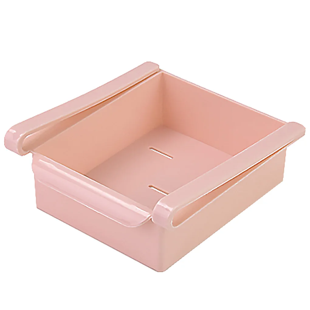 

Fridge Under Shelf Storage Holder Container Home Refrigerator Under Shelf Tray Space-Saving Drawer Kitchen Organizer Accessories