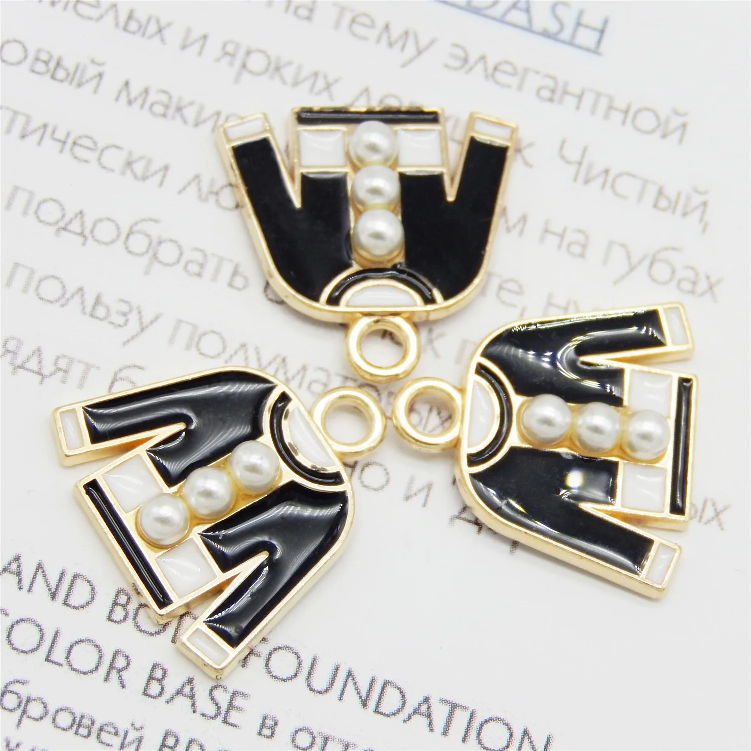 4 шт. эмаль золотой кулон разных тонов для ожерелья браслета тканевые подвески