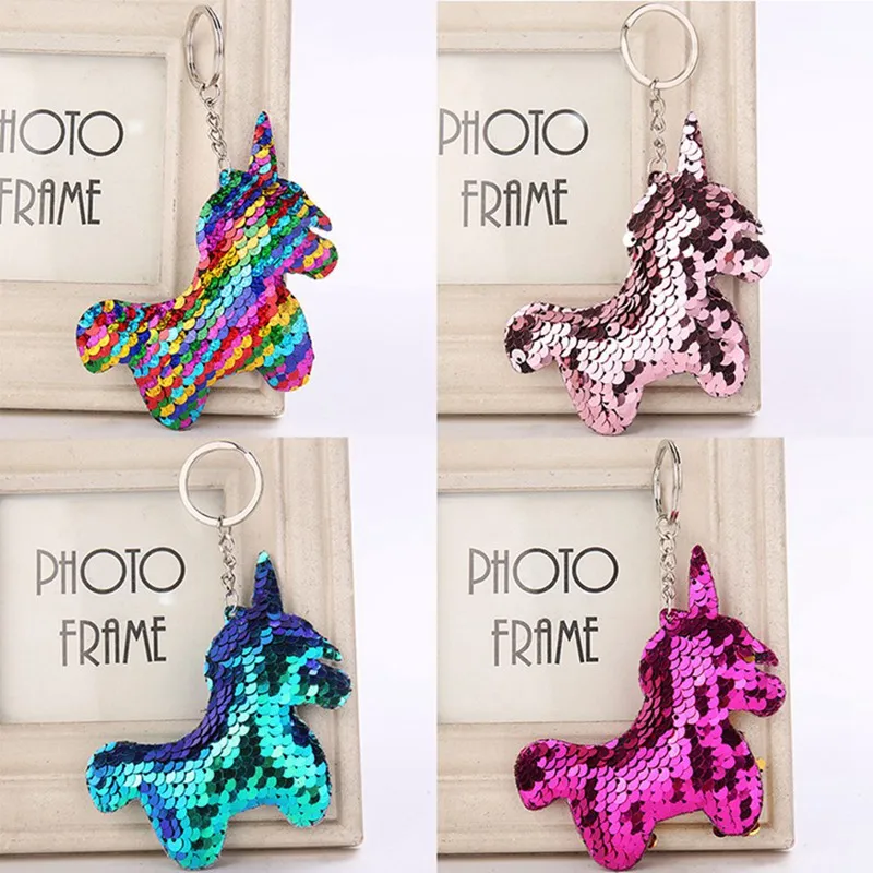 Модная Светоотражающая блестящая подвеска Единорог сумка с изображением лошади