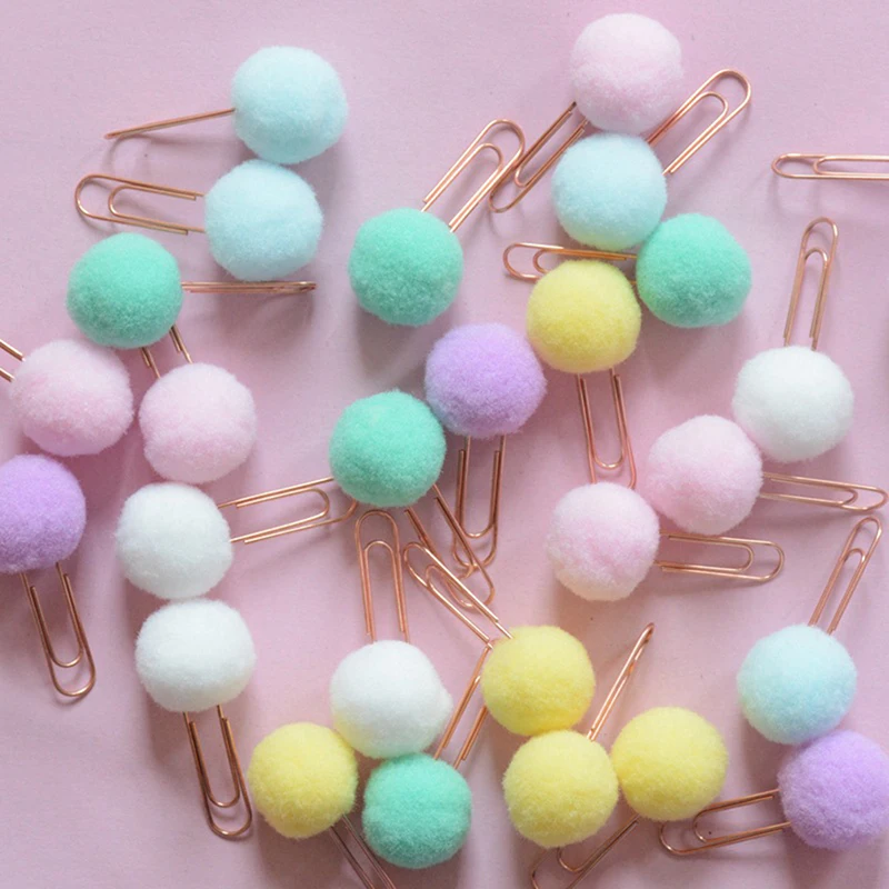 Симпатичные цветные шарики в виде таблетки металлические закладки для книг 24 шт.