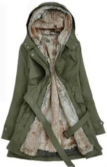 

2019 Korean Hooded Fur Collar Long Jacket Detachable Cashmere Liner Feminine Coat Thicken Warm Winter Jacket For Women Parka