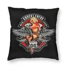 Наволочка для подушки Route 66, 40x40 см, с декоративным принтом