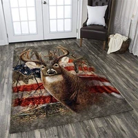 hunting deer 3d all over printed rug mat rugs anti slip large rug carpet home decoration