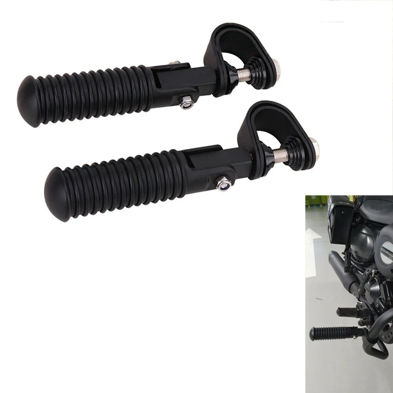 

Motorcycle Highway Engine Crash Bar Guard Foot Pegs Clamp Footrest Mount Rest for Honda Suzuki