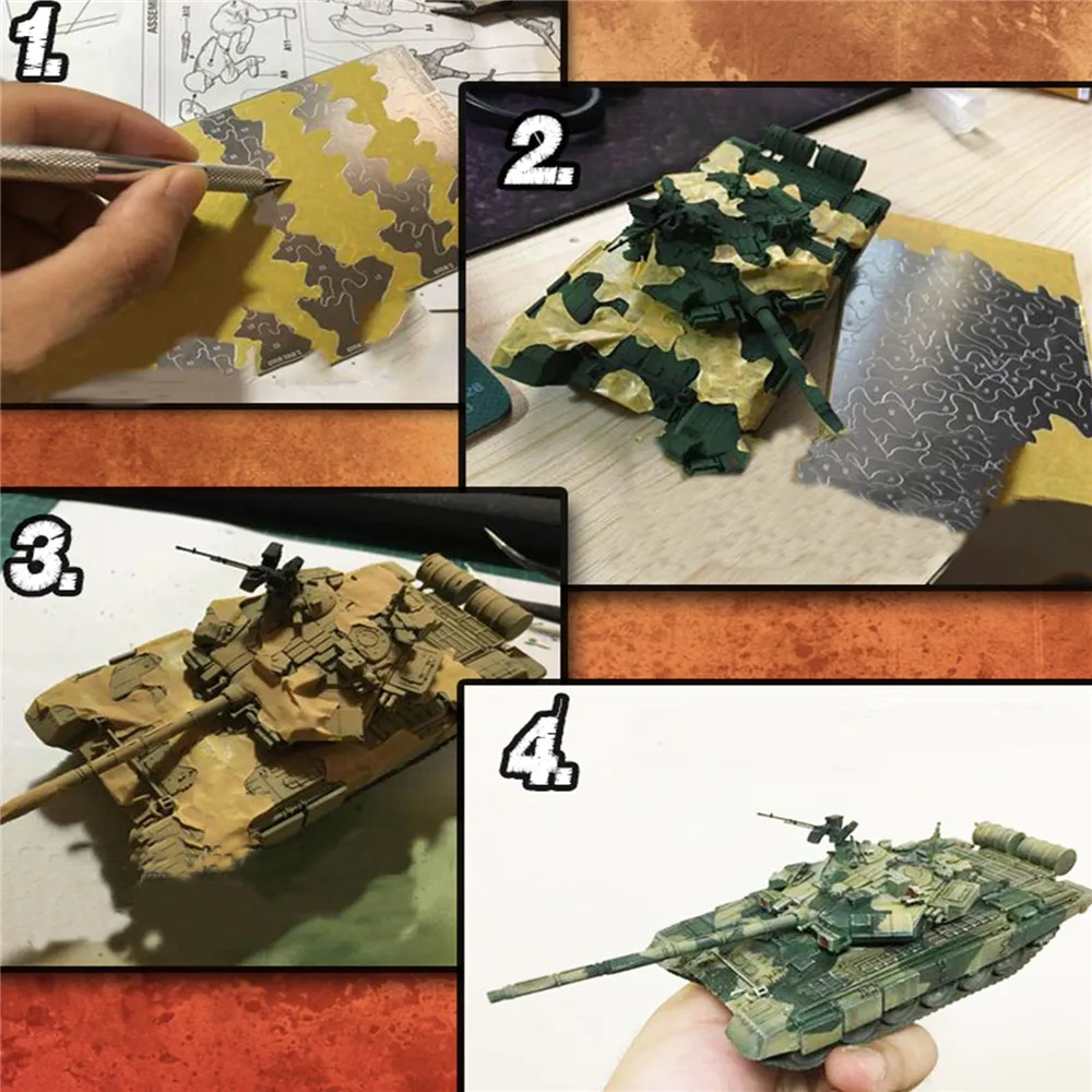 Креативный двухсторонний лесной пустынный камуфляж покрытие бумага для резки