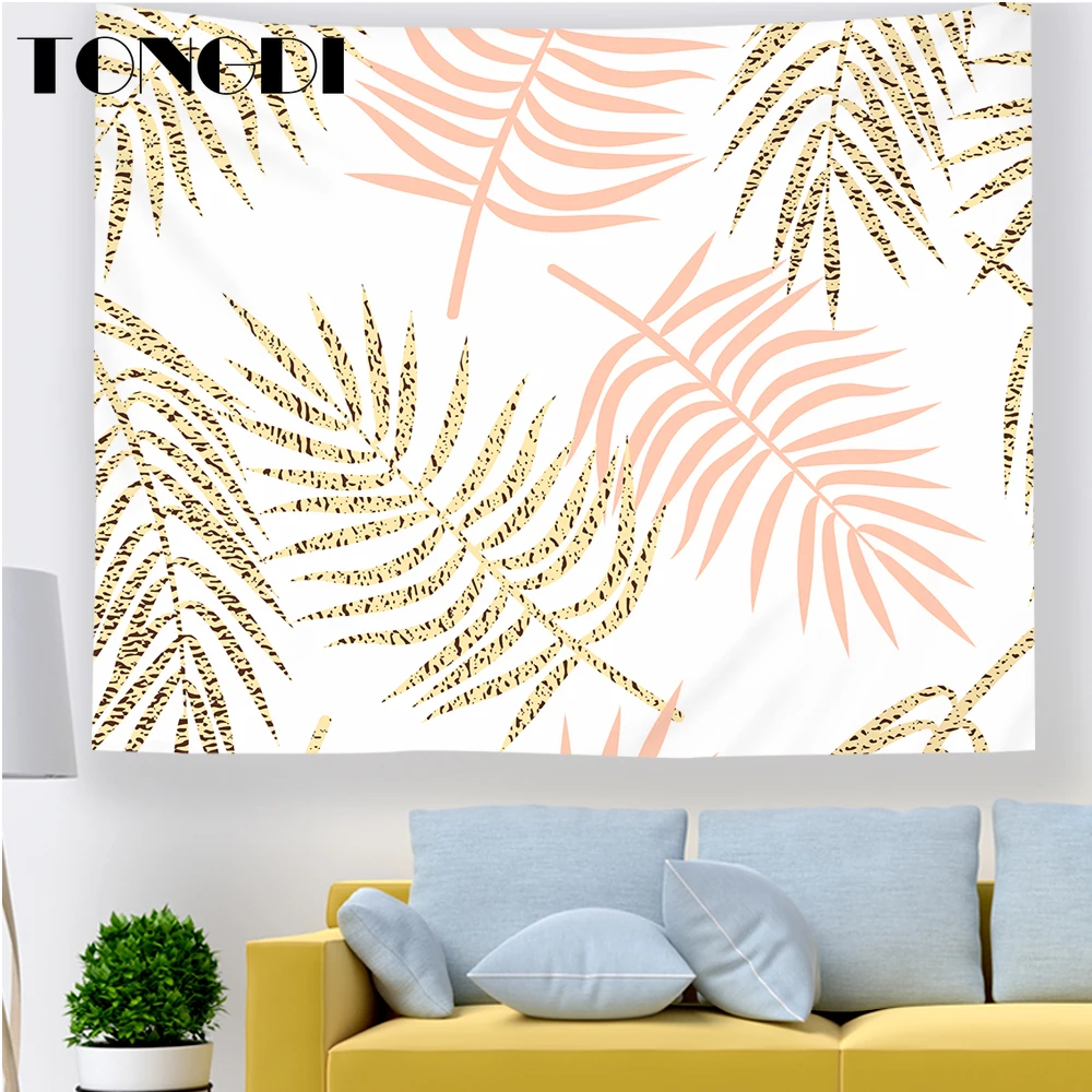 TONGDI Tapestry Modern Elegant Tropical Animal Plant Flaming Printing Wall Hanging Mat Decor For Home Parlor Bedroom LivingRoom | Дом и сад