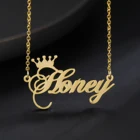 Женское Ожерелье с именной табличкой, ожерелье из нержавеющей стали с золотой цепочкой на заказ, ювелирные изделия для принцесс