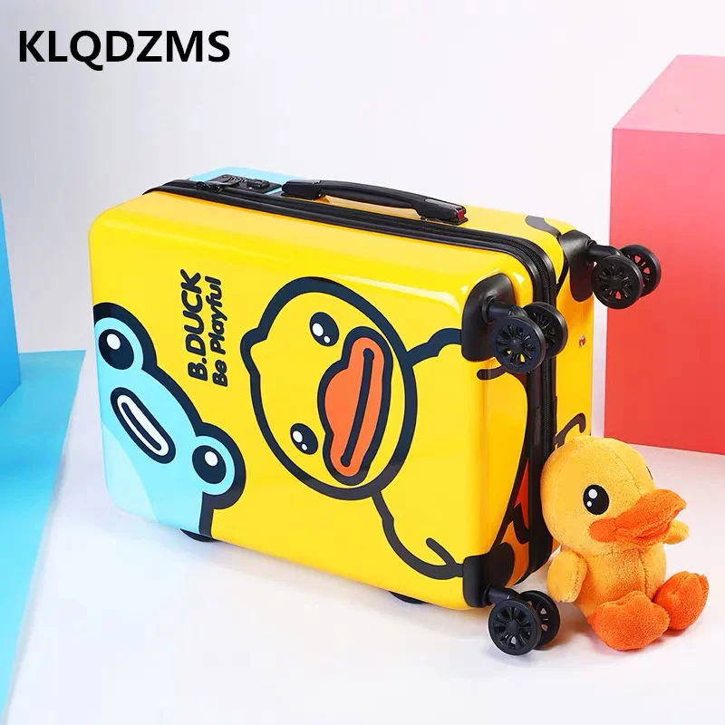 KLQDZMS Kids Luggage 20 Inch Cute Spinner Rolling Luggage Boy Girls Carry On Cabin Suitcase Children Trolley Case