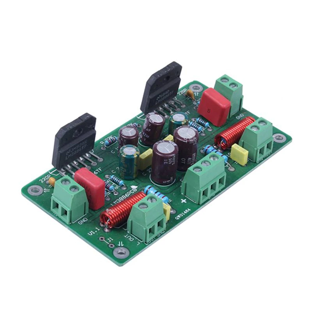 

HOT Assembled 68W+68W HiFi LM3886TF Stereo Amplifier AMP Board 50W*2 / 38W*2 Mute Function SPiKeTM Protection High Quality