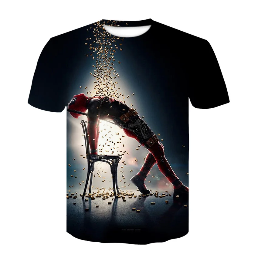 D-624 Harajuku 3D джокер футболка модная летняя футболка мужская женская Повседневная аниме отряд самоубийц покер супергерой 3D полный принт топы футболки - Цвет: D-624