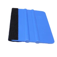blue portable felt 10 x 7cm edge squeegee car vinyl wrap application tool scraper decal auto car cleaning car brush accessories