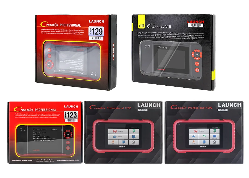 Launch X431 CRP129E CRP129 CRP123E CRP123 OBD2 диагностический сканер для ENG/AT/ABS/SRS Многоязычное бесплатное обновление онлайн