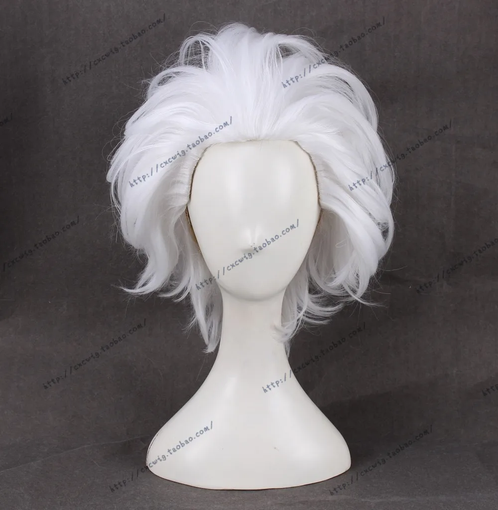 Ursula Cosplay Wig The little Mermaid White Short Hair for Adult Heat Resistant Synthetic Wigs + Cap | Тематическая одежда и