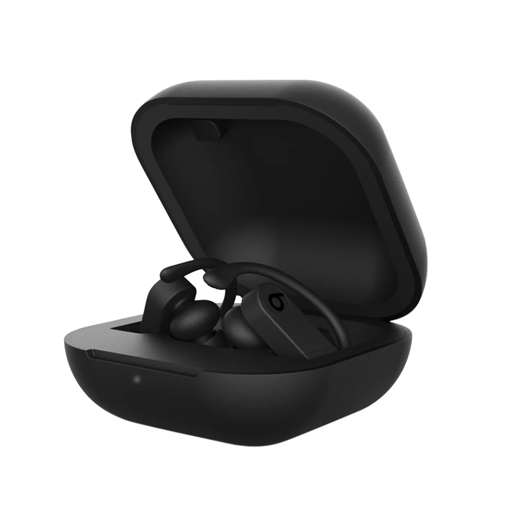Black Силиконовый чехол для наушников для Beats Powerbeats Pro, беспроводные Bluetooth спортивные наушники, чехол, чехлы из ТПУ, мягкая зарядная коробка, оболочка - Цвет: Black