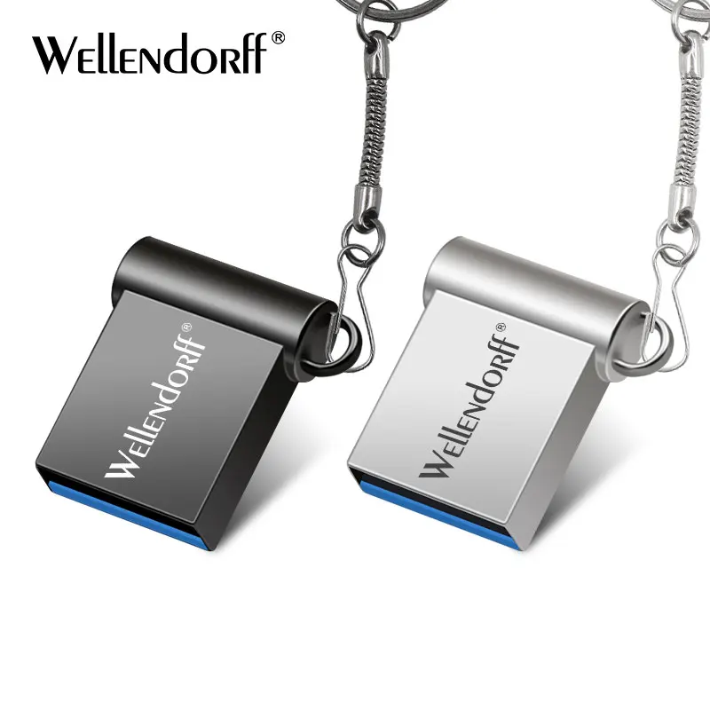 

wellendorff Mini USB 3.0 flash Drive 128GB 64GB 32GB 8GB Metal Pen Drive Pendrive 128 64 32 16 8 GB Flash Memory Cle USB Stick