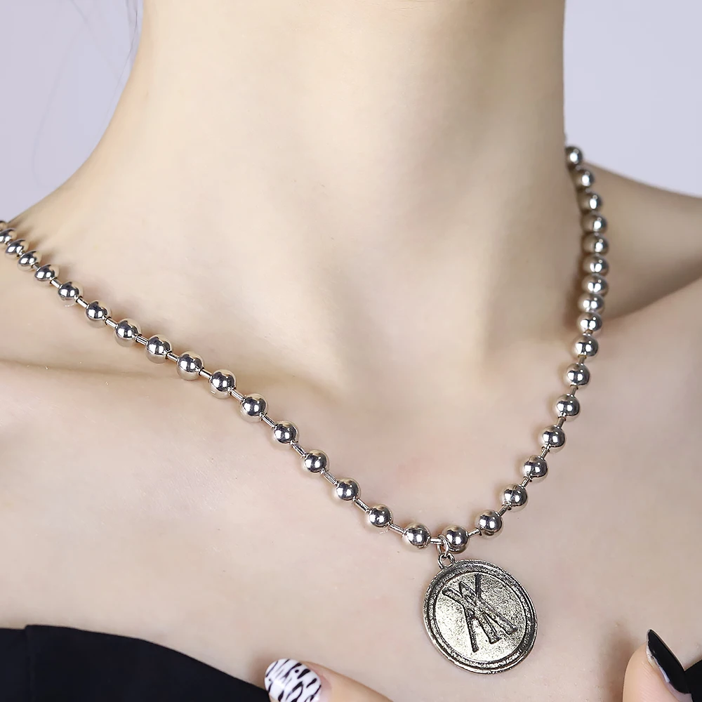 

Ins хип-хоп медальон в стиле Харадзюку подвеска ожерелье цепь для свитера хипстер Модные мужские и женские аксессуары