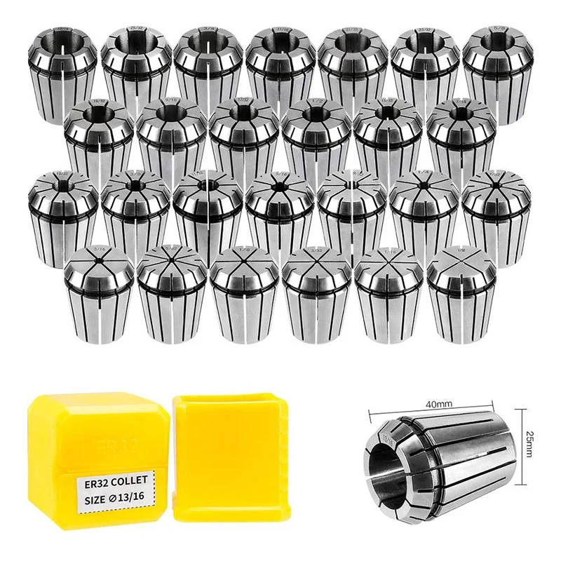 

ER11 ER16 ER20 ER25 ER32 ER Spring Collet Chuck Accuracy 0.008mm For CNC Milling Tool Holder Engraving Machine Spindle Motor