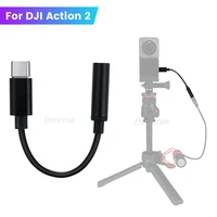 dji action 2 3 5mm microphone adapter cable camera dji osmo action 2 camera mic audio adapter line