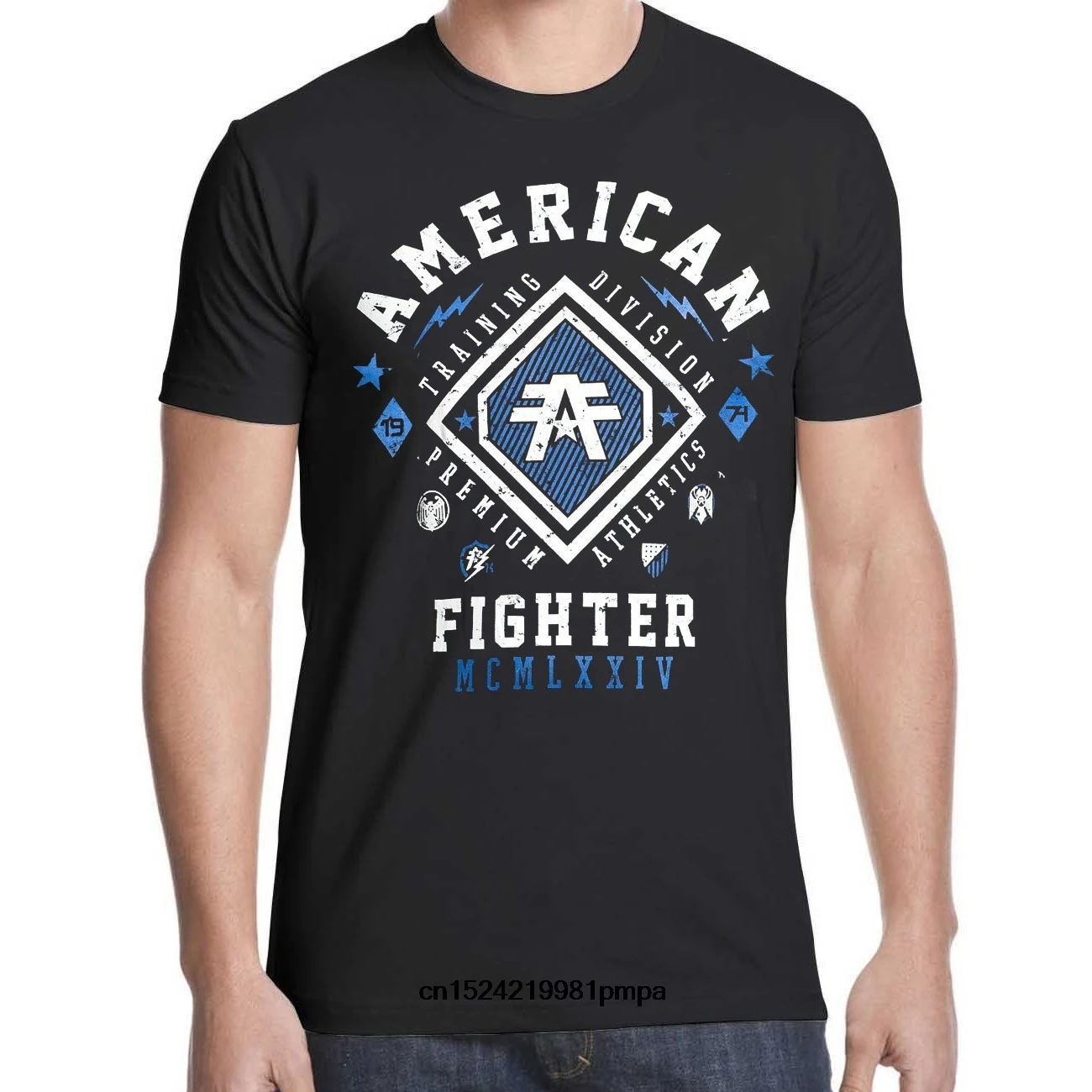 Американский истребитель футболка 13 Мужская Круглый вырез короткий рукав