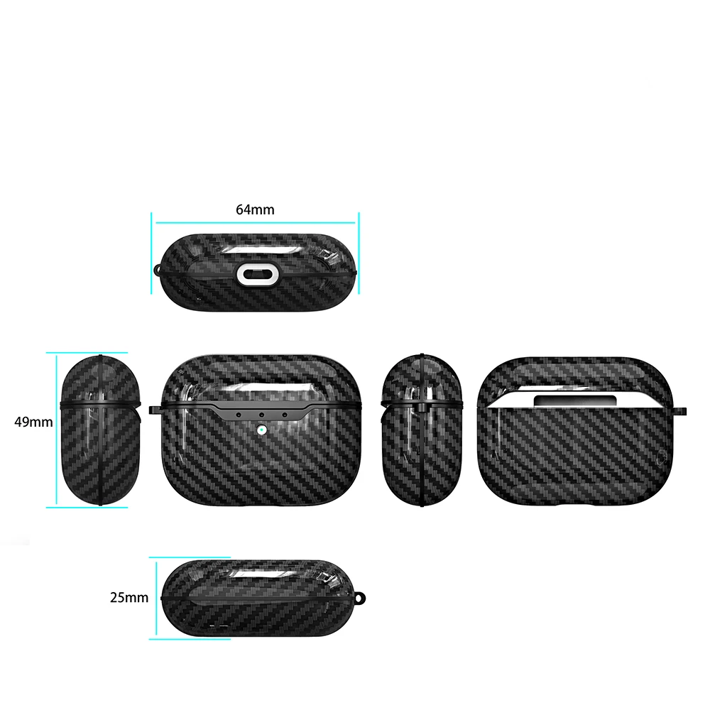 Чехол для airpods pro, чехол для наушников airpods, чехол из углеродного волокна с текстурой, мягкий чехол из ТПУ для airpods 3/2/1