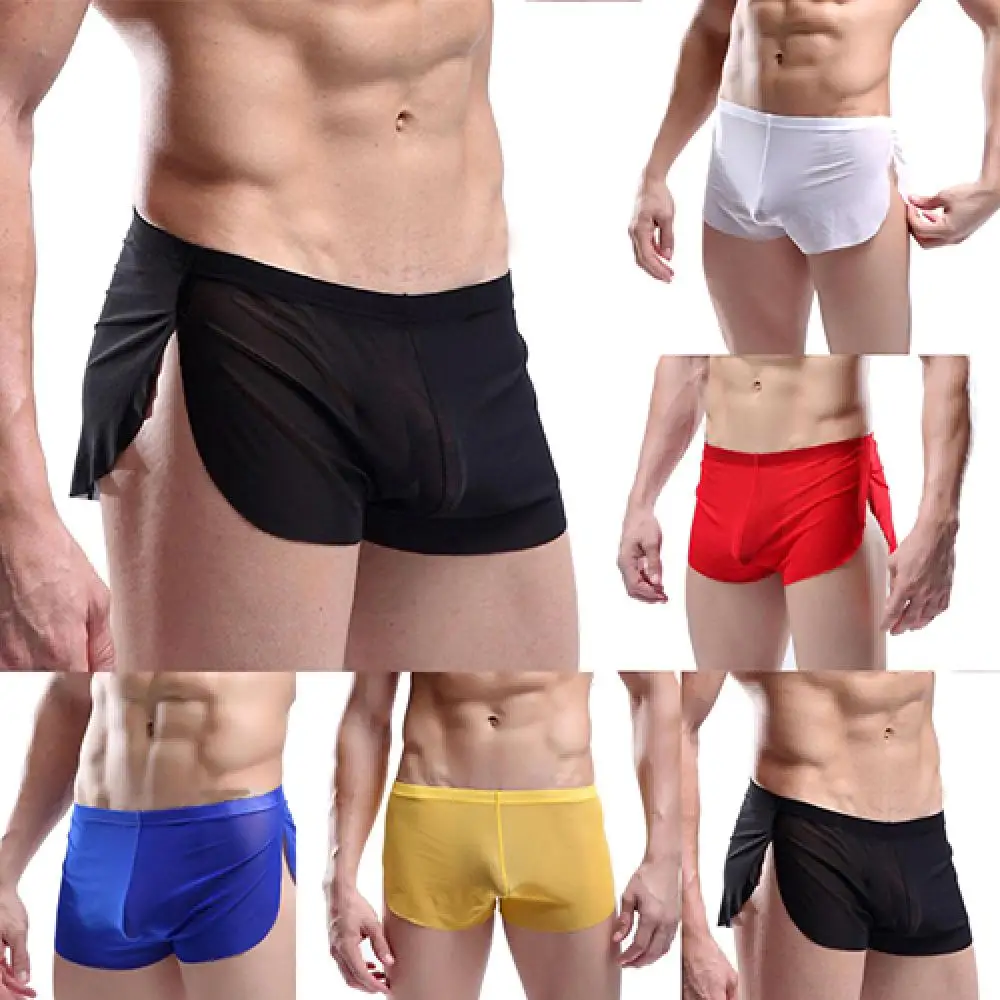 

Men Underwear Fashion Comfortable Transparent Sexy Sports Shorts Boxer Briefs Transparent Breathable Underwear Boxers