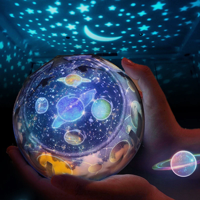 Magic Starry Sky Projector Planet Toy Earth Universe LED Lamp Colorful Rotate Flashing Star Kids Baby Christmas Gift | Игрушки и хобби