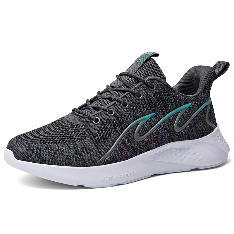 

Summer New Breathable Men Sport Shoes Mesh Fly Weave Breathable Sneakers Soft Soles Running Shoes Men Trainer Tenis Masculino