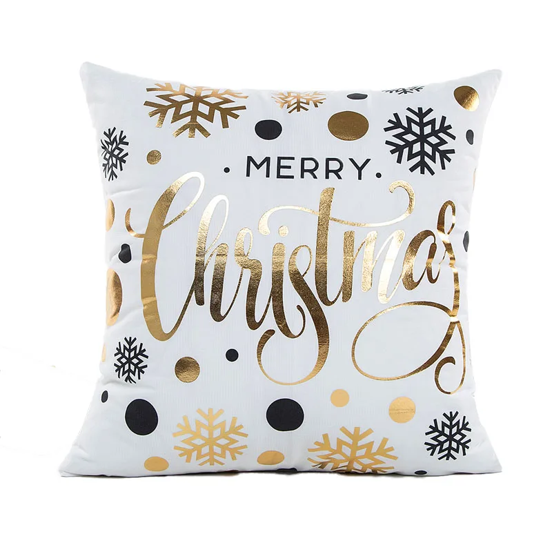 45x45 см из хлопка и льна с Новый год крышка подушки Чехол веселого Рождества декор