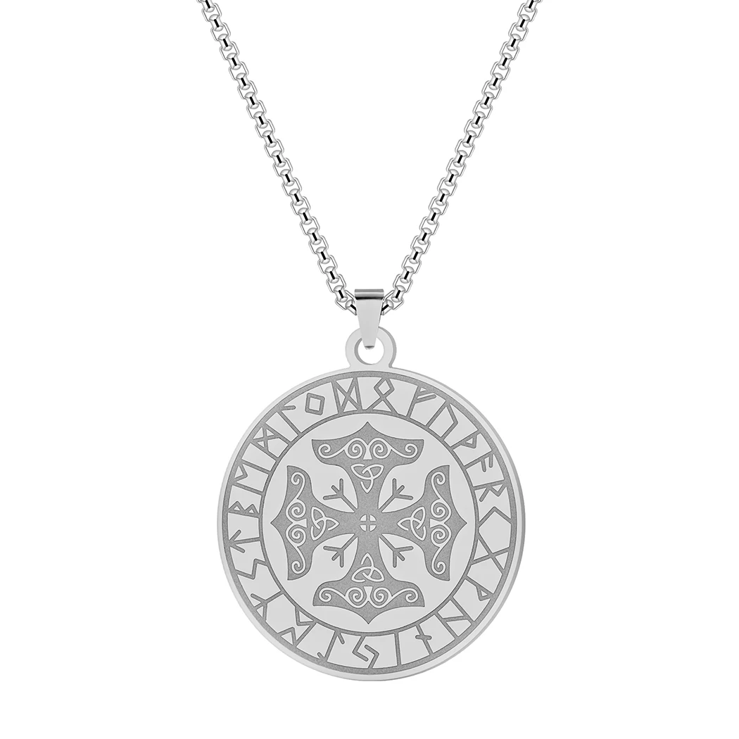 Женское колье из нержавеющей стали с подвеской круглой | Украшения и аксессуары