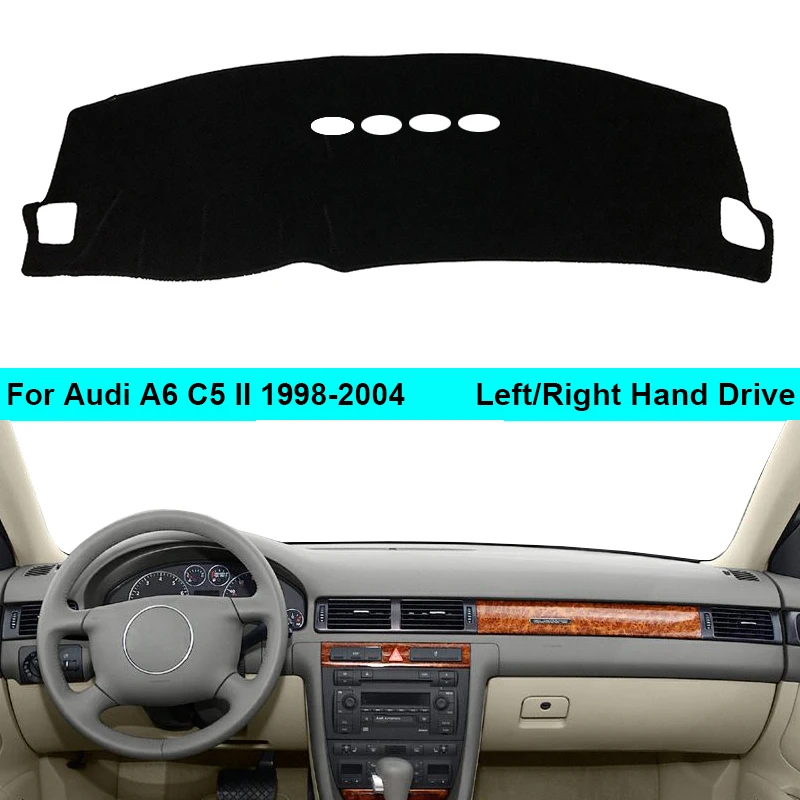 

For Audi A6 C5 II 1998 - 2004 LHD RHD 2 Layers Car Dashboard Cover Carpet Cape Rug Shade Carpet Dashmat Pad 2003 2002 2001 2000