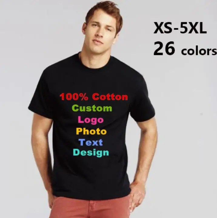 Большие размеры от xs до 5xl высокое качество 100% хлопок мужская и женская футболка