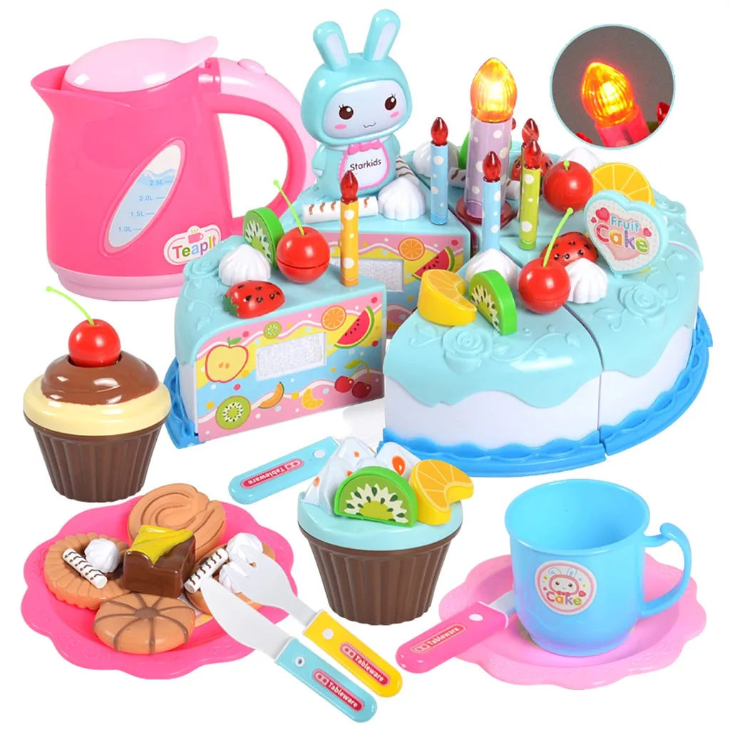 Новые DIY ролевые игры фруктовая резка торт на день рождения кухня еда игрушки Cocina