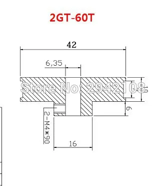 Шкив для 3D принтера GT2 60 зубьев отверстие 5 мм 8 10 12 2GT зубчатый шкив подходит ремня
